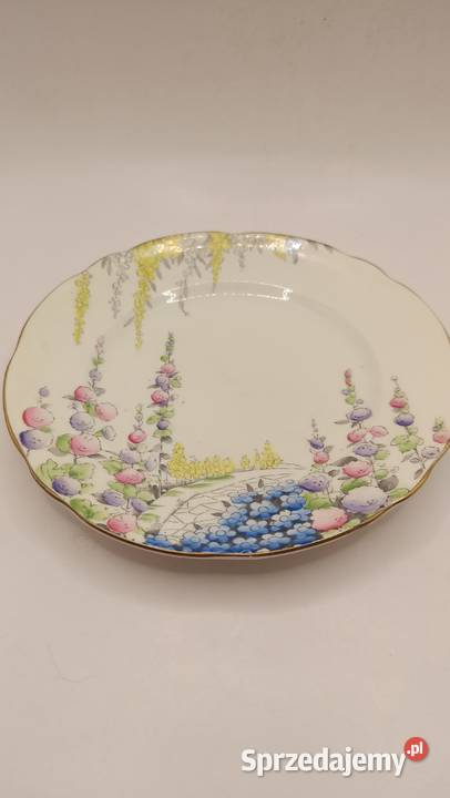 Talerz deserowy vintage porcelana kostna Foley Zamość sprzedam