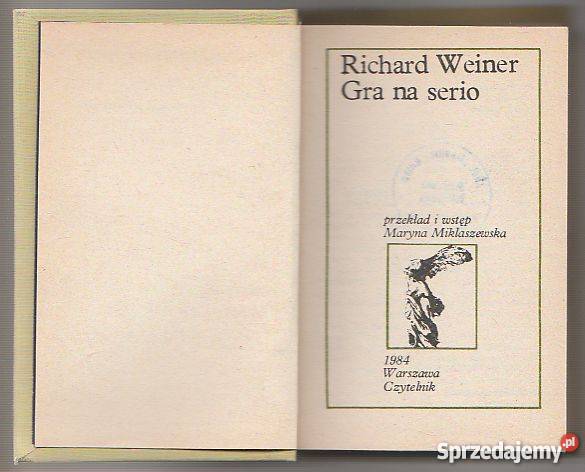 7462 GRA NA SERIO RICHARD WEINER małopolskie Czyrna