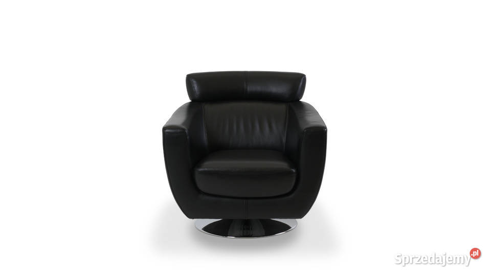 Fotel Obrotowy Wygodny Skóra naturalna 50cm Fotele i pufy Warszawa sprzedam