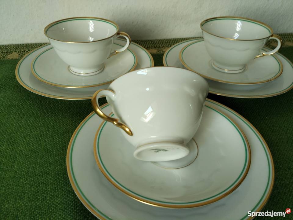 Porcelana ZehScherzer filiżanki zestaw 3 małopolskie Ropa sprzedam