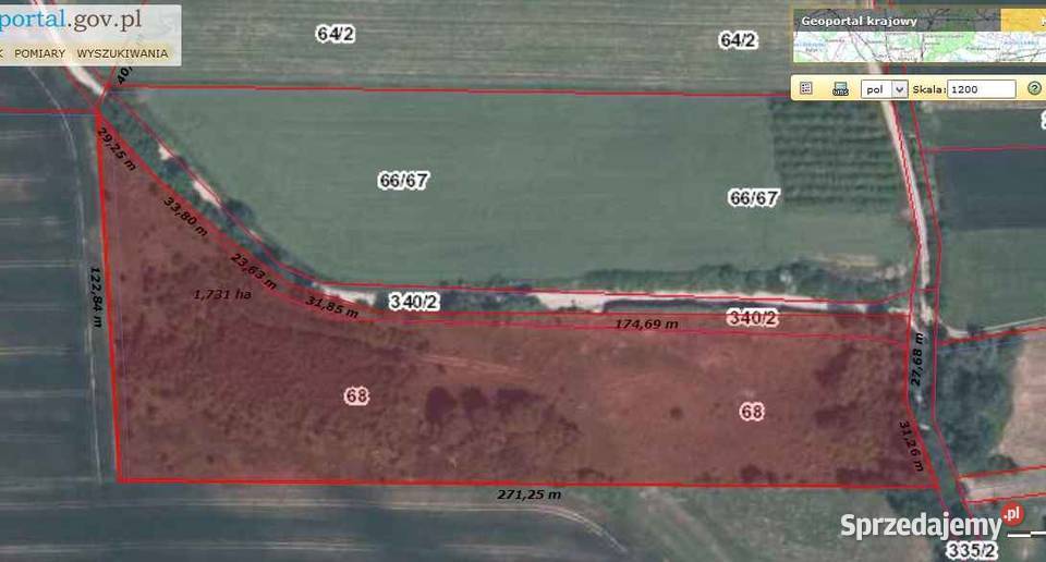 Działka rolno budowlana powOpatów BODUSZÓW 17000m2 Ostrowiec Świętokrzyski