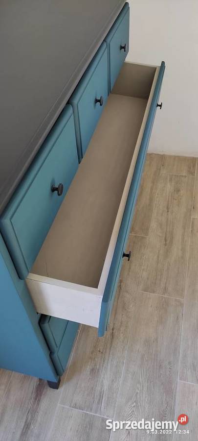 komoda dębowa odnowiona butelkowa zieleń łódzkie Łódź