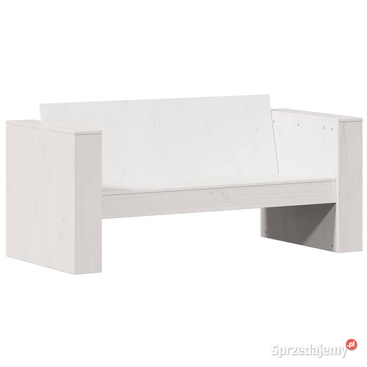 Sofa ogrodowa 2osobowa biała 134x60x62 drewno mazowieckie Warszawa sprzedam