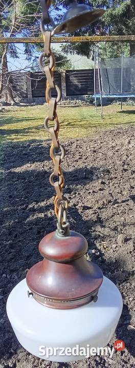 Wisząca lampa Opaline lata40xxwiek zachodniopomorskie Prusim