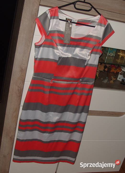 urocza elegancka sukienka FORTI pasek NOWA r4044 Rawicz