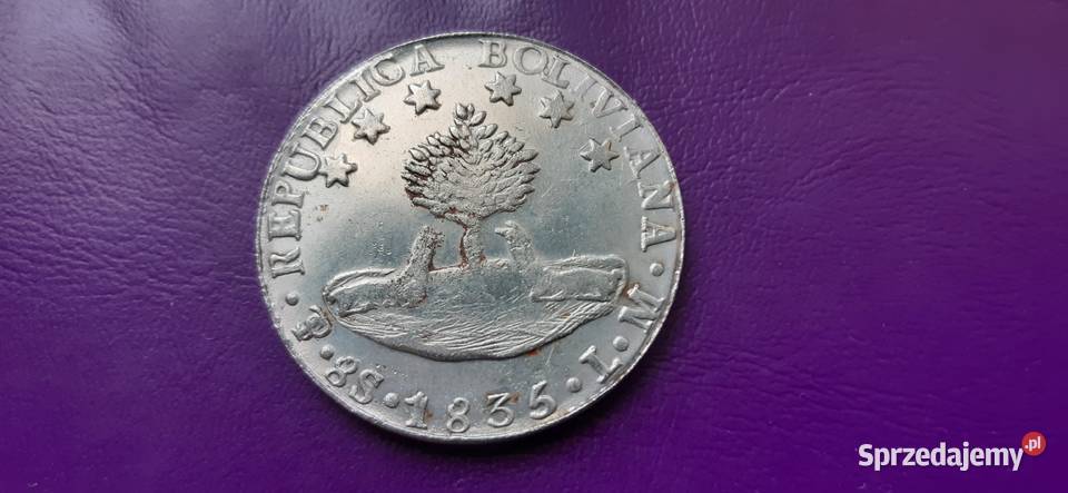 MonetaNumizmatKopia 8 SOLES 1835 BOLIVAR Boliwia