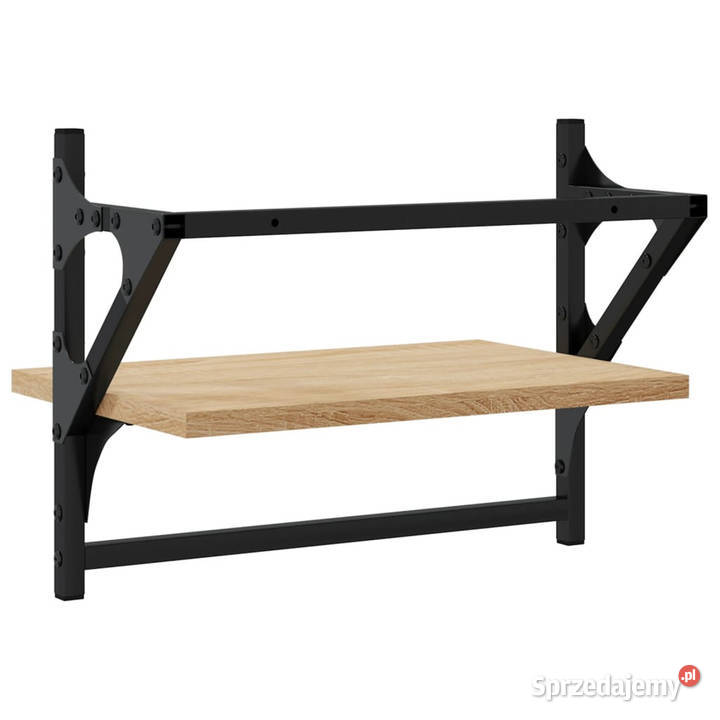 Półki ścienne z drążkami 2 dąb sonoma 40x25x30 Warszawa sprzedam