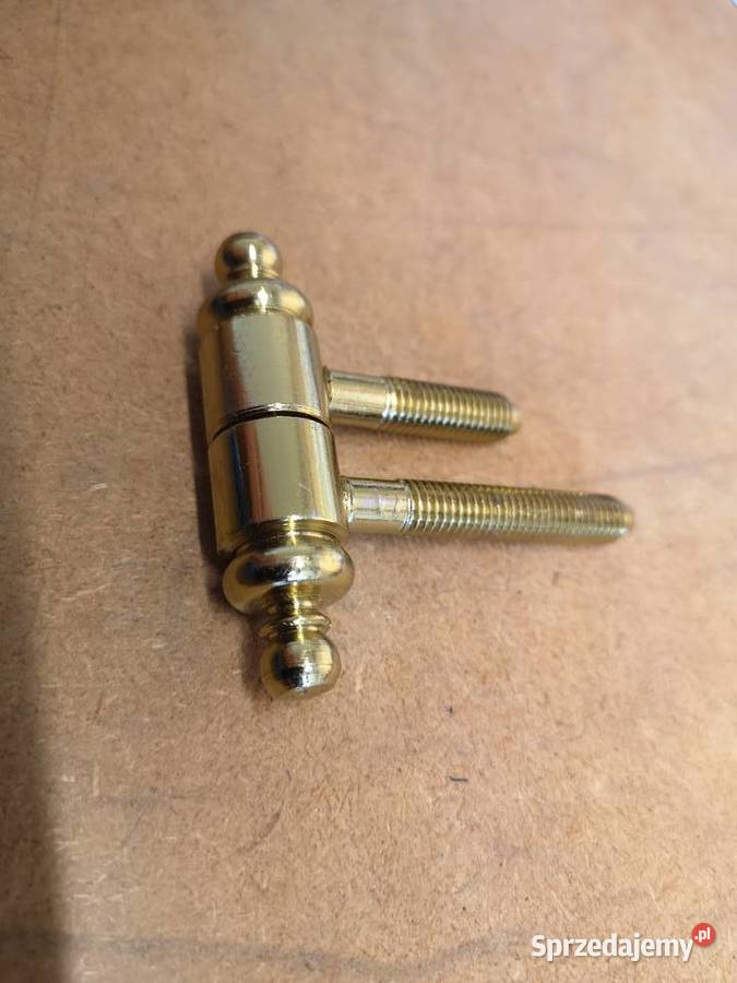 Zawias drzwiowy wkręcany bogato zdobiony stary Paterek