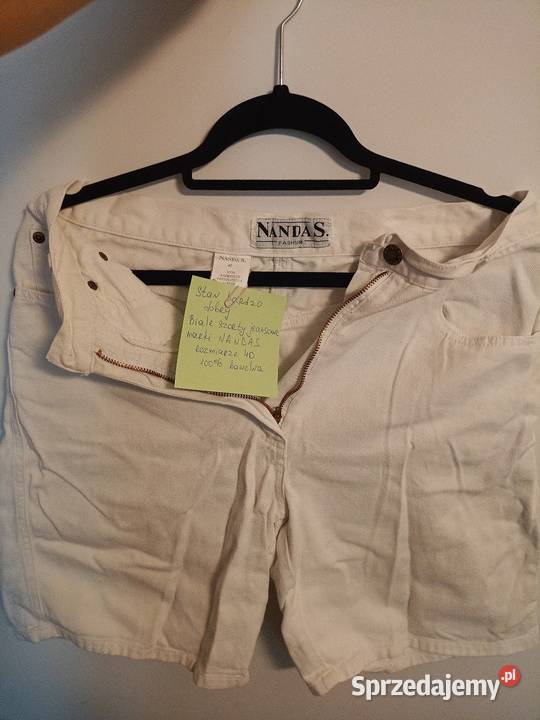 Sprzedam biale szorty jeansoweStan Do kolan Moda i Styl Świecie nad Osą