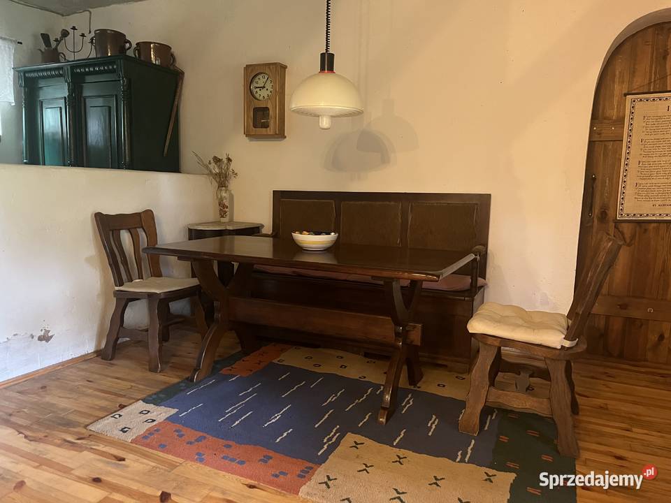Sprzedam komplet retro mebli dębowych stół 5 kujawsko-pomorskie Obory sprzedam