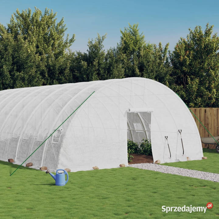 Szklarnia ze stalową ramą biała 108 m 18x6x285 m Pozostałe