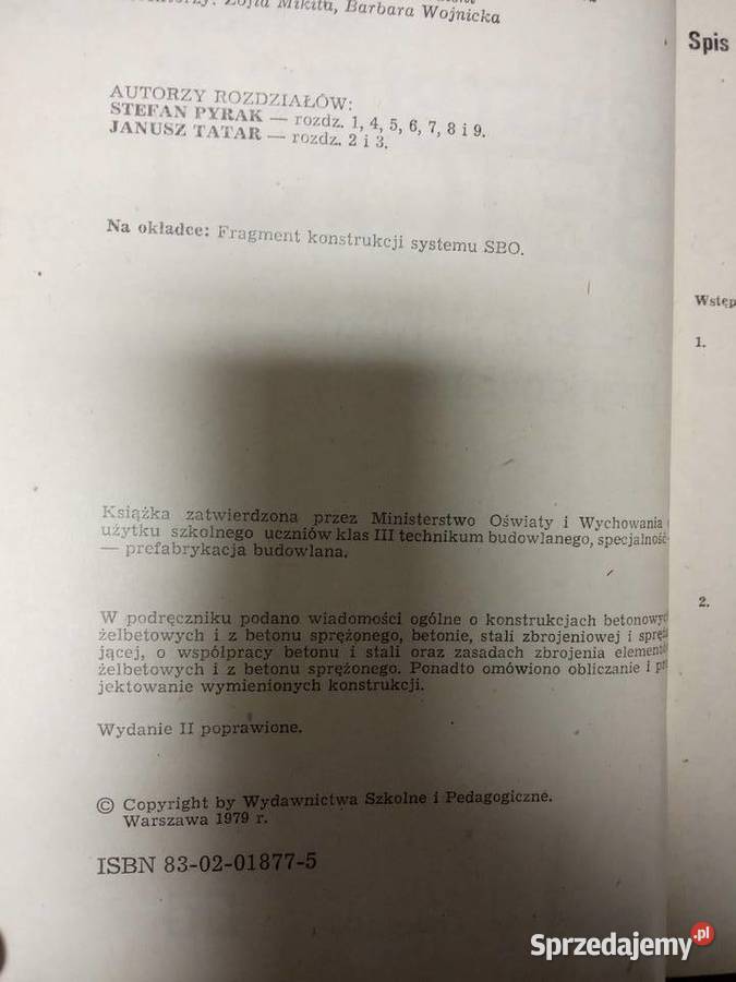 Konstrukcje z betonu branżowe zawodowe Warszawa sprzedam