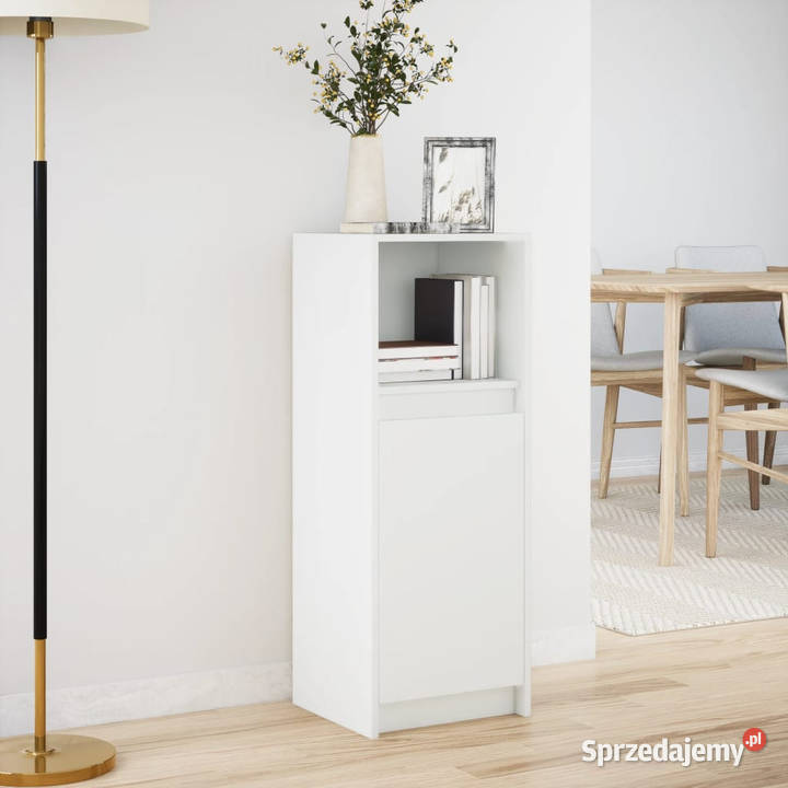 Szafka z LED biała 38x34x100 materiał Warszawa