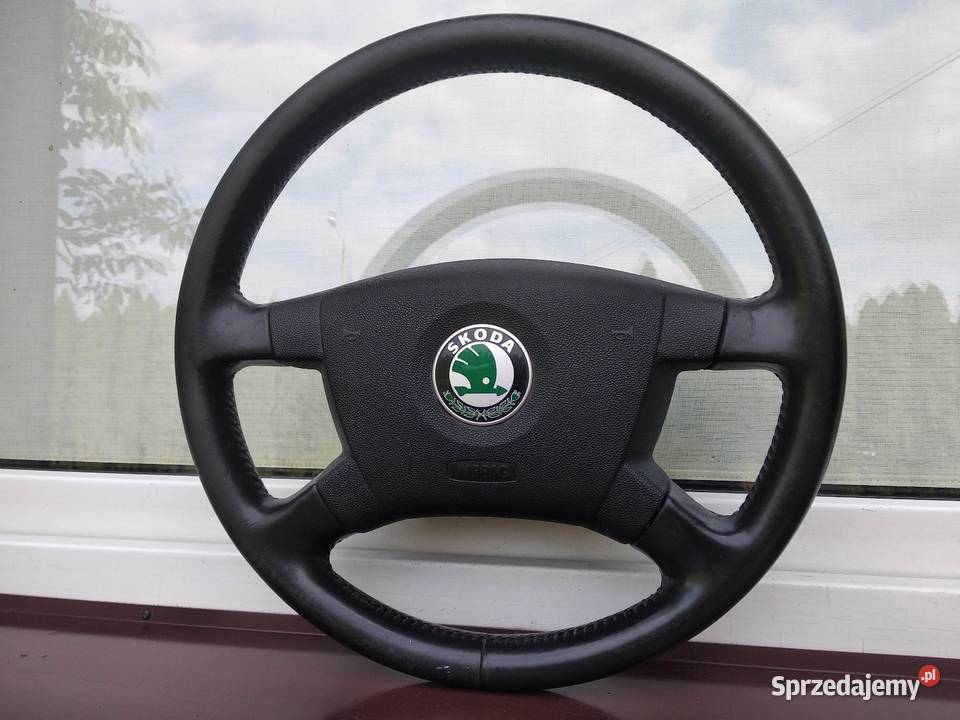 Skoda Fabia I 1 kierownica skórzana skóra Airbag Kierownice Sieradz