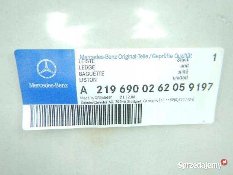 LISTWA DACHOWA DACHU MERCEDES CLSKLASA W219 0410