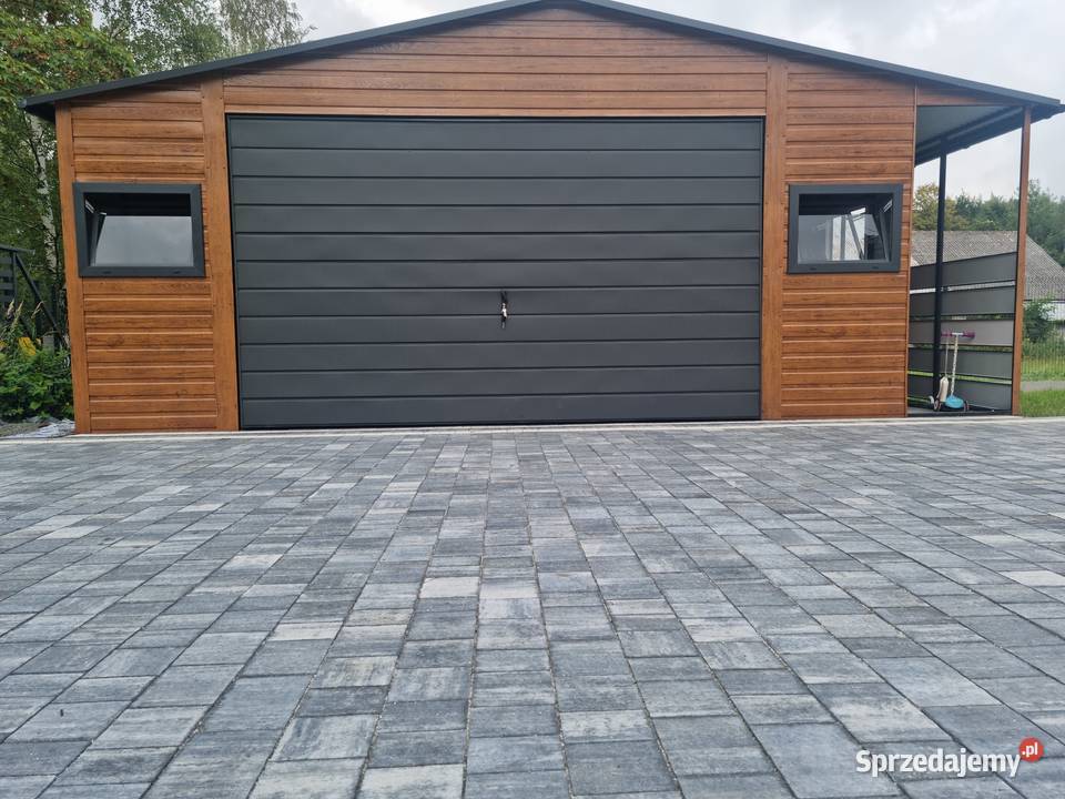 Garaż Blaszany z zadaszeniem bocznym Garaże Lubliniec sprzedam