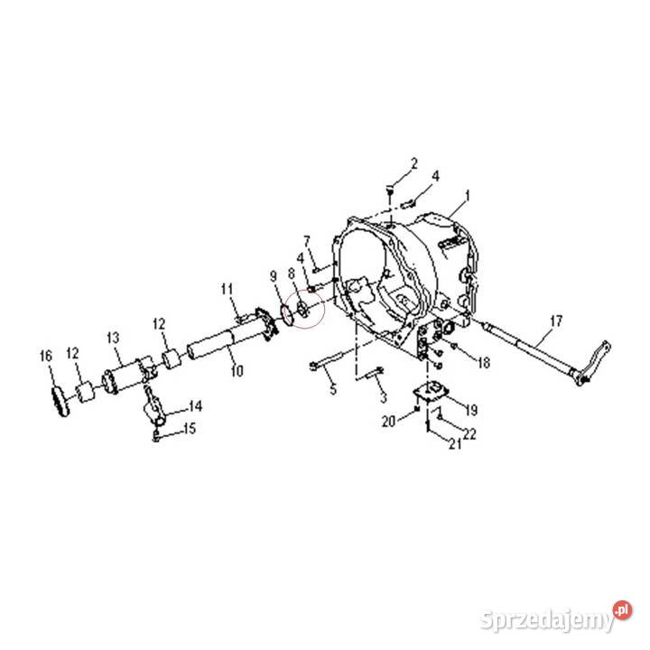 Uszczelniacz 30 x 45 x 8 mm LS MT335 LS MT340 Skrzynia biegów