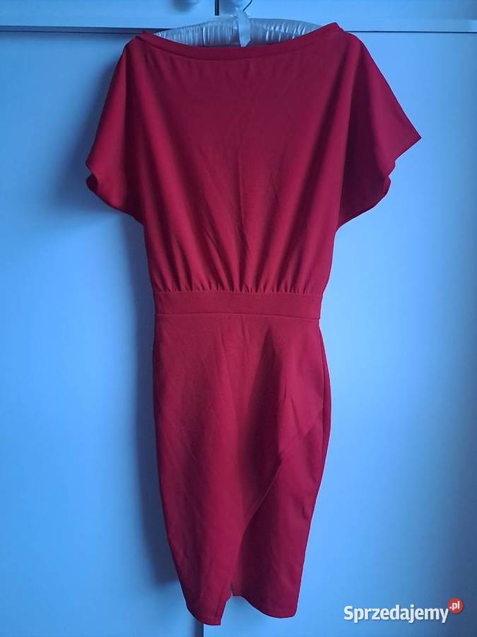 Mosquito Czerwona sukienka ołówkowa z suwakiem z