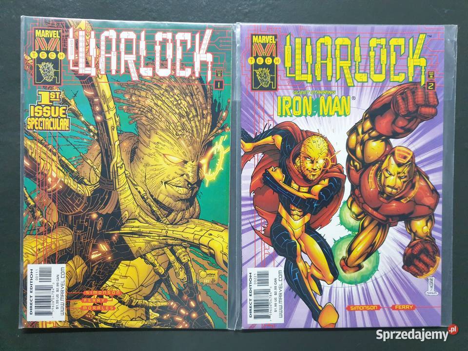 Warlock zestaw 10 oryginalnych komiksów Marvel pomorskie Gdynia sprzedam