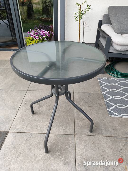 Okrągły stolik kawowy do ogrodu tarasu w stanie 60cm sprzedam