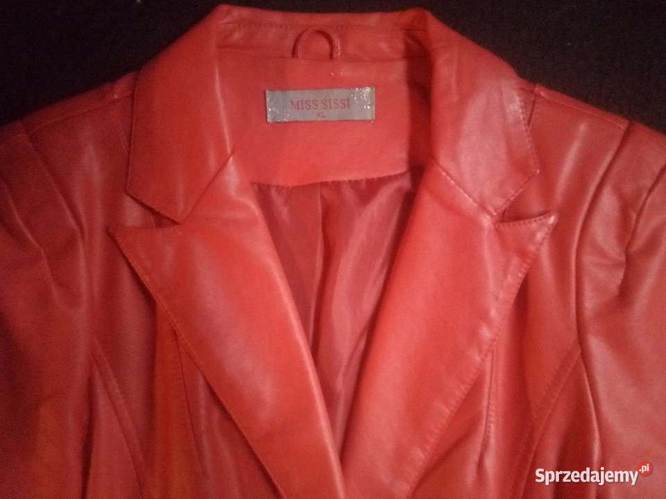 Kurtka żakiet skóropodobna koralowa Łódź