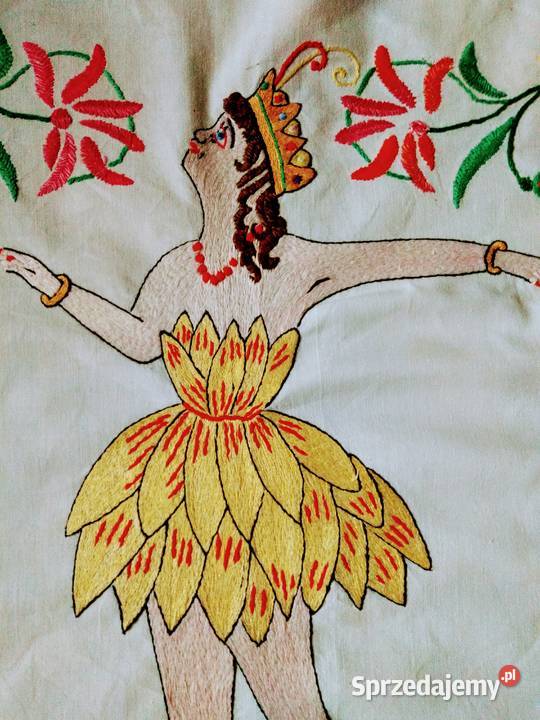 Makatka haftowana rękodzieło PRL Częstochowa sprzedam