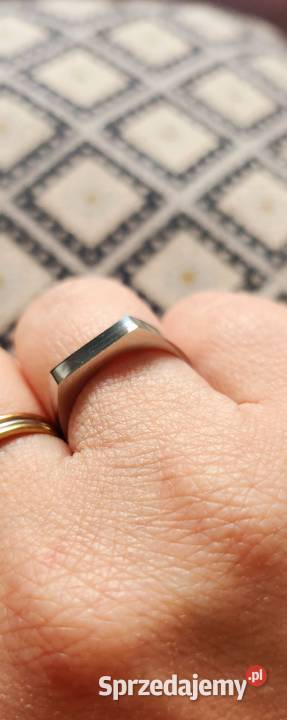 Nowy pierścionek obrączka stal chirurgiczna