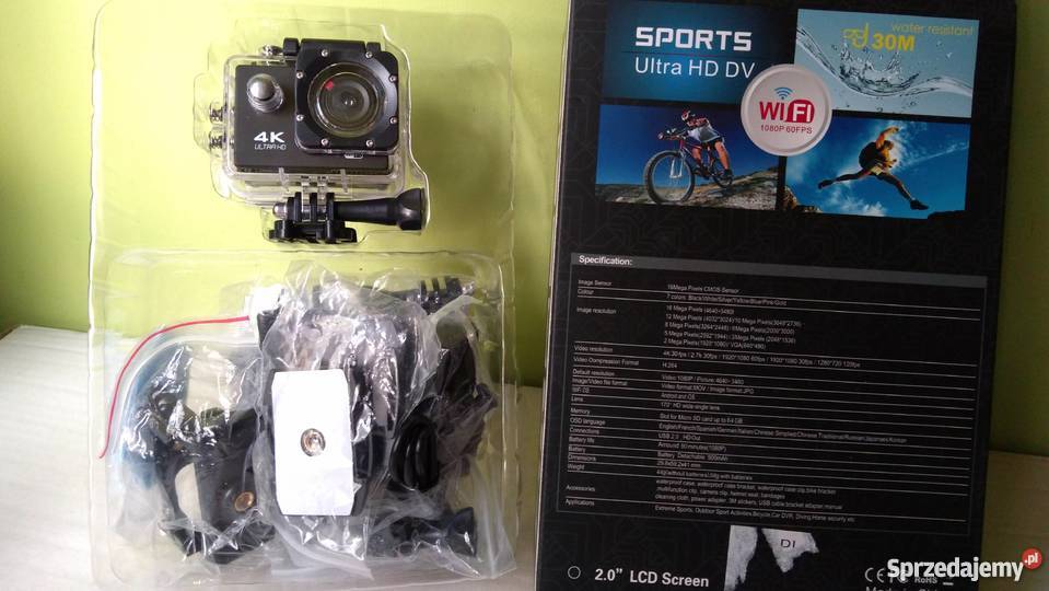 SPORTOWA KAMERA do Roweru 4K na Motor kask Grodzisk Mazowiecki sprzedam