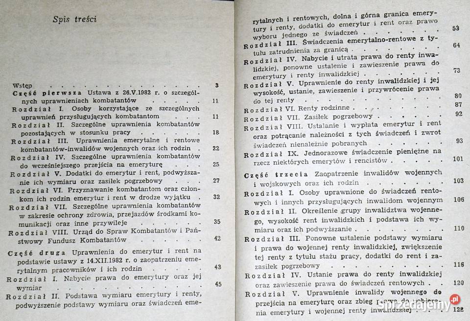 Uprawnienia kombatantów Janina Kruszewska Chełm sprzedam