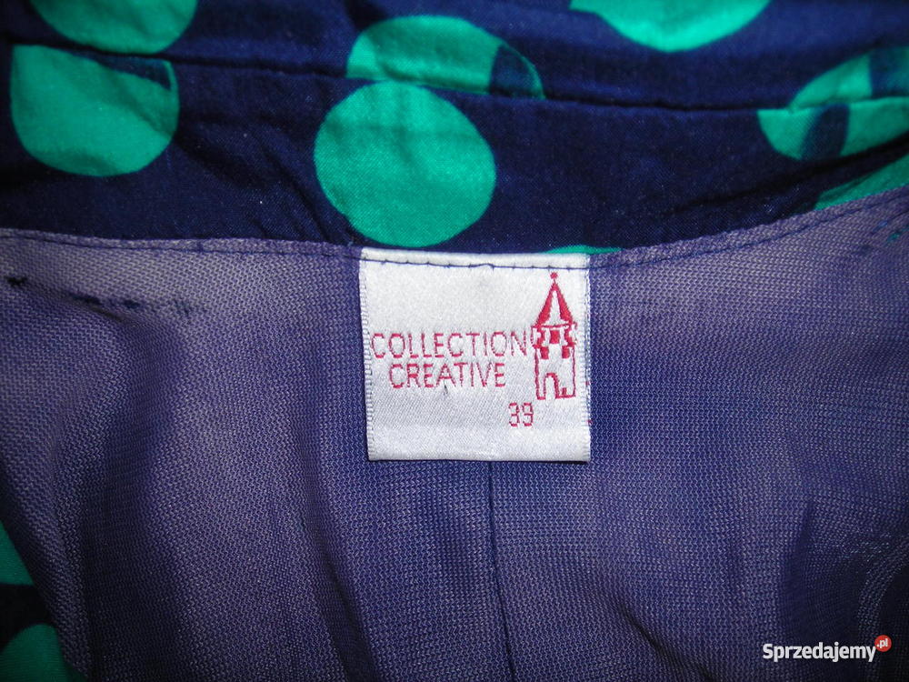 COLLECTION CREATIVE SUKIENKA W SZMARAGDOWE GROCH Spódnice i sukienki Piła