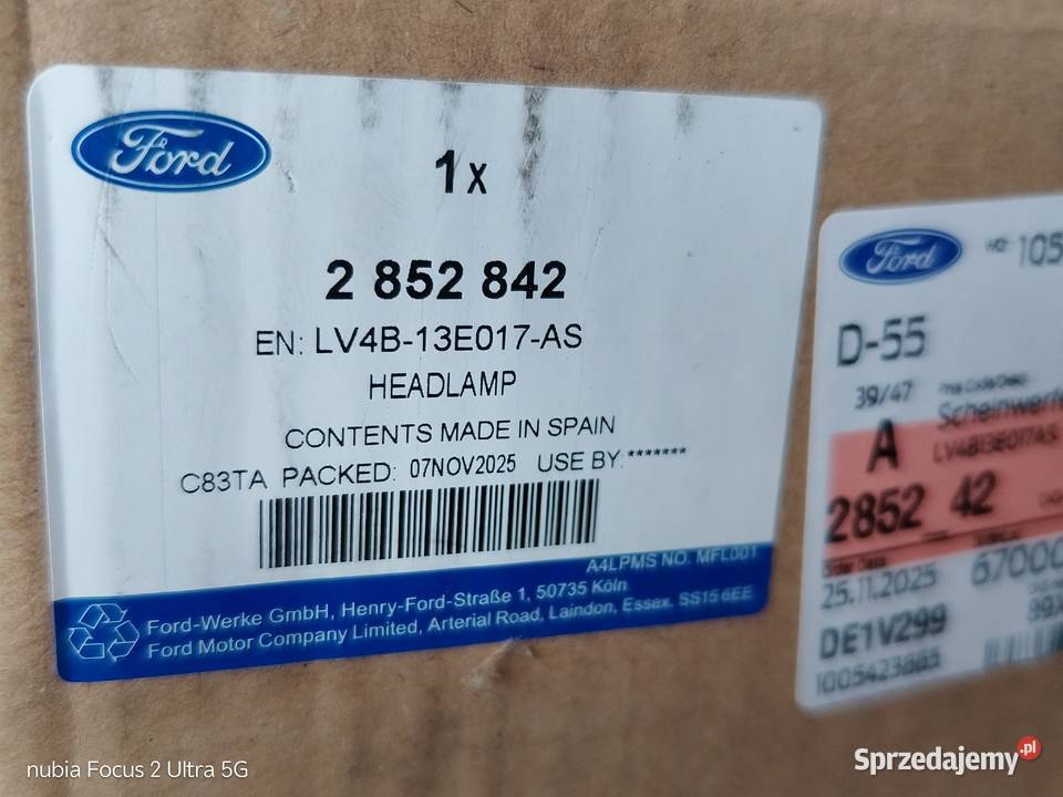 Ford Kuga lampa lewa Full led osobowe