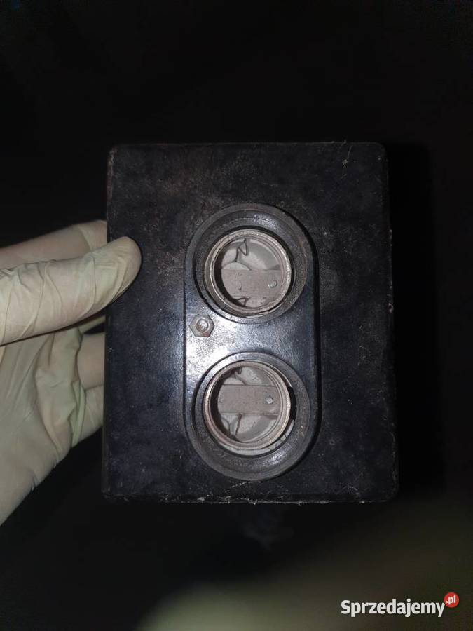 Gniazdo stare na bezpieczniki puszka bakelit PRL Puszki elektryczne