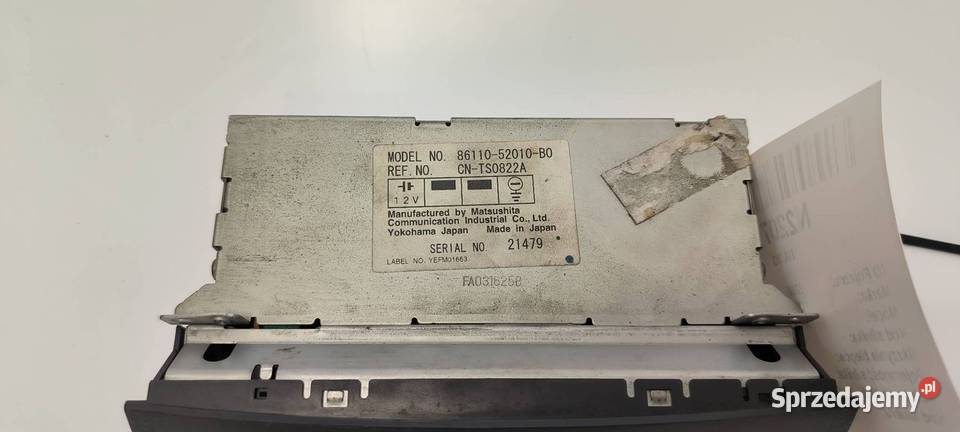RADIO TOYOTA YARIS I 8611052010BO Lipno
