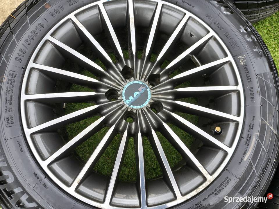 Alufelgi 5x98 R16 z OPONAMI LETNIMI Ładny wzór Średnica 16" Zarszyn