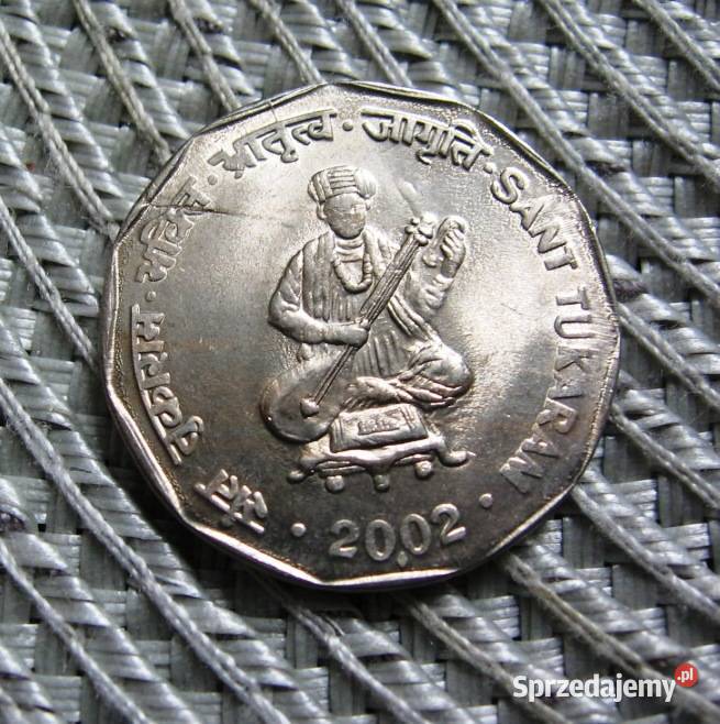 Indie 2 Rupie 2002r Sant Tukaran wielkopolskie Kalisz sprzedam