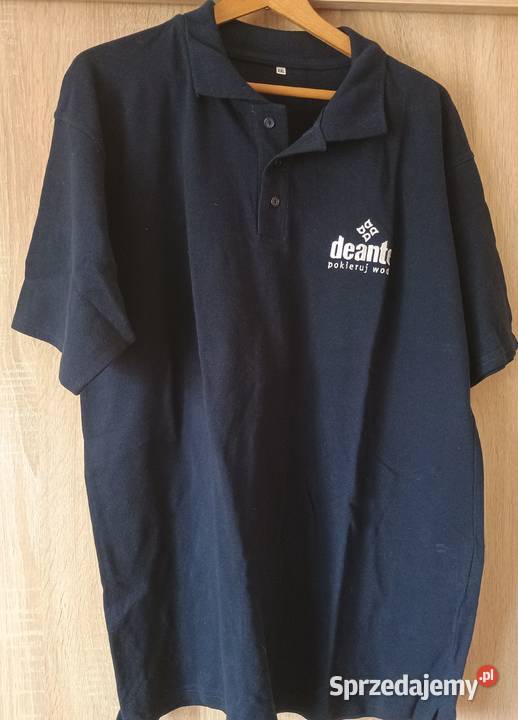 Koszula męska polo granatowa logo deanteKoszulka Łódź sprzedam