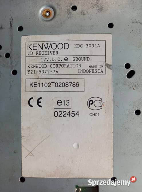 Radio kenwood KDC 3031A Car audio Dąbrowa Zielona