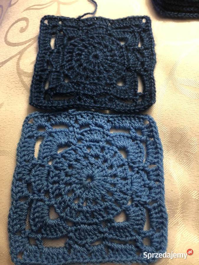 kwadrat babuni pled poduszka rękodzieło szydełko mazowieckie Zegrze