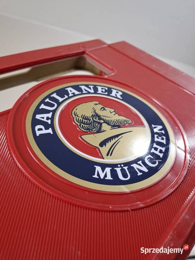 Oryginalna skrzynka dzielona Paulaner czerwony Dom i Ogród