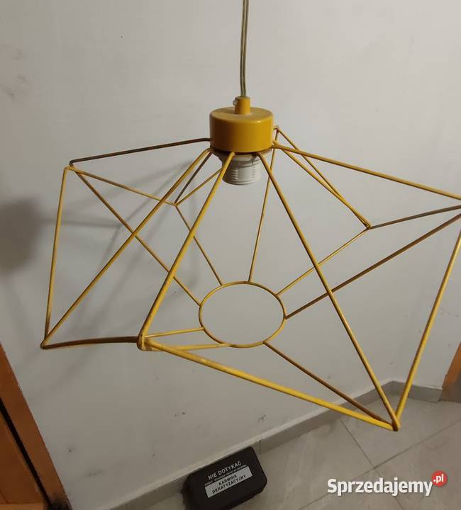 żółta druciana lampa wisząca sufitowa sprzedam