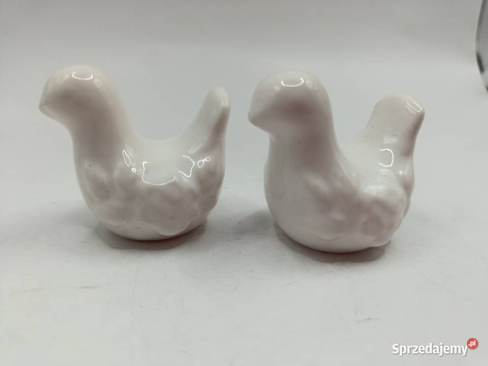 Figurki ceramika mini ptaszki ptak Porcelana i szkło lubelskie Zamość