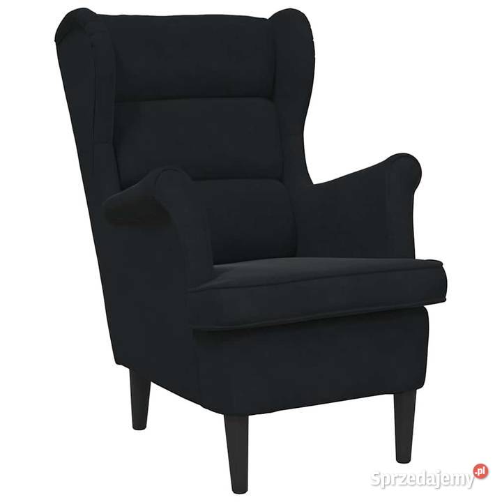 vidaXL Fotel czarny aksamitnySKU324065