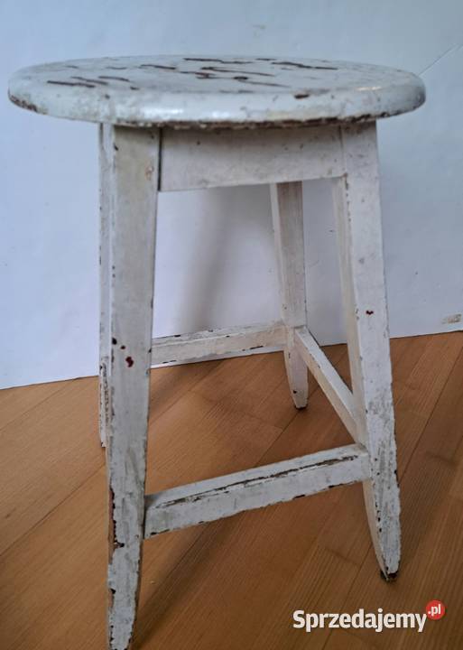 Taboret Drewniany Siedzisko Okrągłe 4 Nogi W Poznań