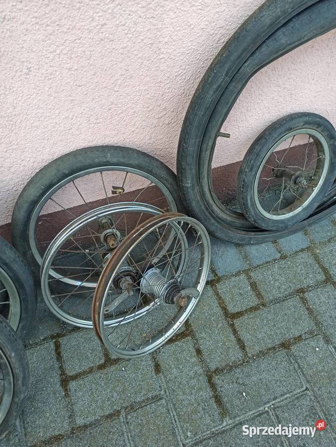 Kola felgi starych rowerów Renak ZZR Łucznik PRL wielkopolskie Ostrów Wielkopolski sprzedam