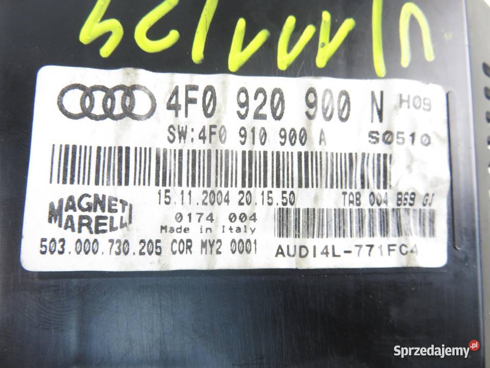 LICZNIK AUDI A6 C6 27 TDI 4F0920900N