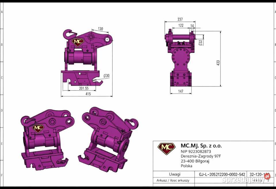 Szybkozłącze uchylne Powertiltt Easylog S30150 Biłgoraj