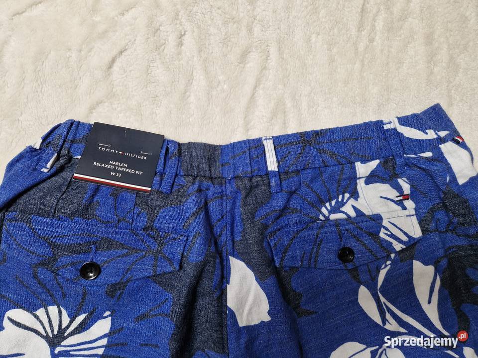 Nowe spodenki męskie chinosy lniane Tommy małopolskie Bibice