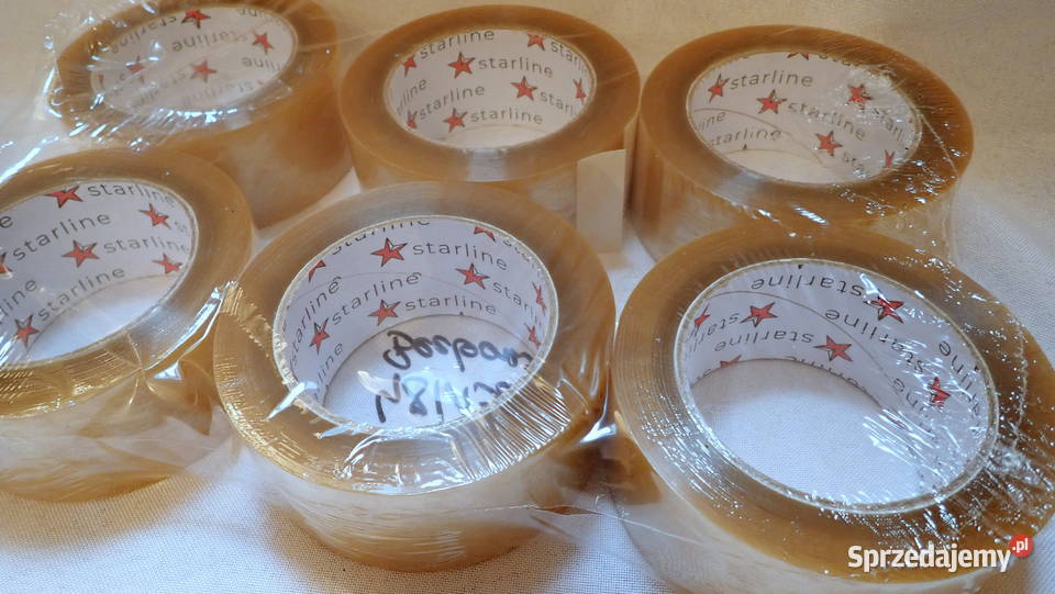 Taśma klejąca pakowa bezbarwna 132m Mocny Siewierz sprzedam