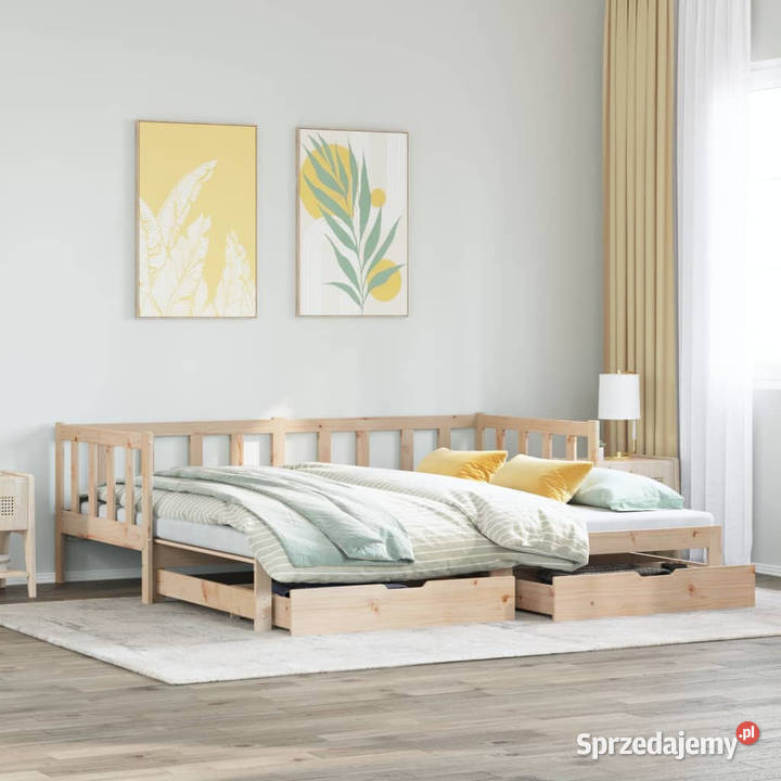 Sofa rozsuwana z szufladami bez materaca 90x190 Warszawa