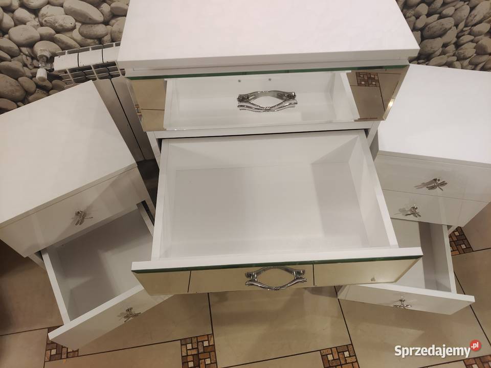 Zestaw komoda Glamour 2 szafki nocne MDF małopolskie Nowy Sącz